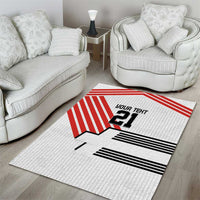 Swiss Football Custom Area Rug 1990-1992 Retro White Switzerland Vintage