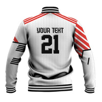 Swiss Football Custom Baseball Jacket 1990-1992 Retro White Switzerland Vintage