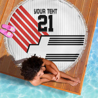 Swiss Football Custom Beach Blanket 1990-1992 Retro White Switzerland Vintage