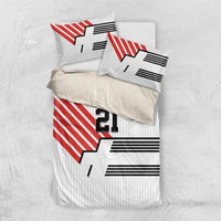 Swiss Football Custom Bedding Set 1990-1992 Retro White Switzerland Vintage