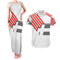 Swiss Football Custom Couples Matching Tank Maxi Dress and Hawaiian Shirt 1990-1992 Retro White Switzerland Vintage