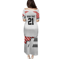 Swiss Football Custom Family Matching Puletasi and Hawaiian Shirt 1990-1992 Retro White Switzerland Vintage