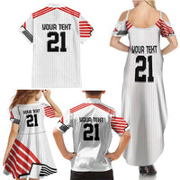 Swiss Football Custom Family Matching Summer Maxi Dress and Hawaiian Shirt 1990-1992 Retro White Switzerland Vintage