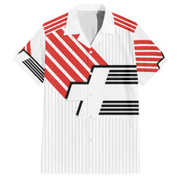 Swiss Football Custom Hawaiian Shirt 1990-1992 Retro White Switzerland Vintage