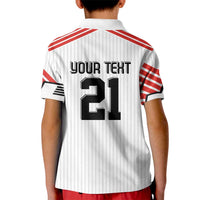 Swiss Football Custom Kid Polo Shirt 1990-1992 Retro White Switzerland Vintage