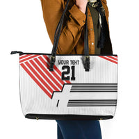 Swiss Football Custom Leather Tote Bag 1990-1992 Retro White Switzerland Vintage