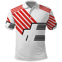 Swiss Football Custom Polo Shirt 1990-1992 Retro White Switzerland Vintage