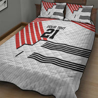 Swiss Football Custom Quilt Bed Set 1990-1992 Retro White Switzerland Vintage