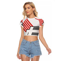 Swiss Football Custom Raglan Cropped T Shirt 1990-1992 Retro White Switzerland Vintage