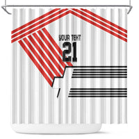 Swiss Football Custom Shower Curtain 1990-1992 Retro White Switzerland Vintage
