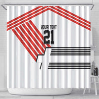 Swiss Football Custom Shower Curtain 1990-1992 Retro White Switzerland Vintage