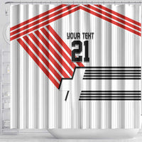 Swiss Football Custom Shower Curtain 1990-1992 Retro White Switzerland Vintage