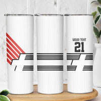 Swiss Football Custom Skinny Tumbler 1990-1992 Retro White Switzerland Vintage