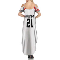 Swiss Football Custom Summer Maxi Dress 1990-1992 Retro White Switzerland Vintage