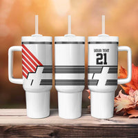 Swiss Football Custom Tumbler With Handle 1990-1992 Retro White Switzerland Vintage