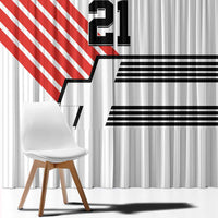 Swiss Football Custom Window Curtain 1990-1992 Retro White Switzerland Vintage