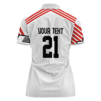 Swiss Football Custom Women Polo Shirt 1990-1992 Retro White Switzerland Vintage