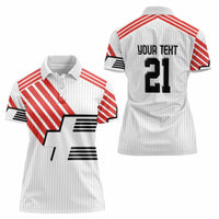 Swiss Football Custom Women Polo Shirt 1990-1992 Retro White Switzerland Vintage