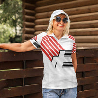 Swiss Football Custom Women Polo Shirt 1990-1992 Retro White Switzerland Vintage