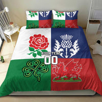 Custom British Lions Bedding Set Combination of England Irish Scottish Welsh