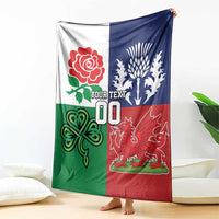 Custom British Lions Blanket Combination of England Irish Scottish Welsh