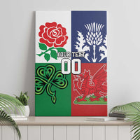 Custom British Lions Canvas Wall Art Combination of England Irish Scottish Welsh