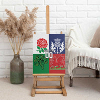 Custom British Lions Canvas Wall Art Combination of England Irish Scottish Welsh
