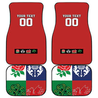 Custom British Lions Car Mats Combination of England Irish Scottish Welsh