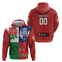 Custom British Lions Hoodie Combination of England Irish Scottish Welsh