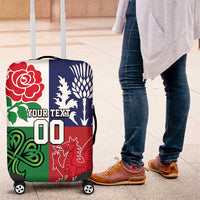 Custom British Lions Luggage Cover Combination of England Irish Scottish Welsh