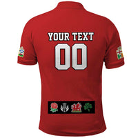 Custom British Lions Polo Shirt Combination of England Irish Scottish Welsh