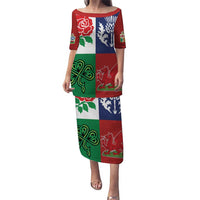 Custom British Lions Puletasi Combination of England Irish Scottish Welsh