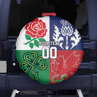 Custom British Lions Spare Tire Cover Combination of England Irish Scottish Welsh