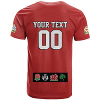 Custom British Lions T Shirt Combination of England Irish Scottish Welsh