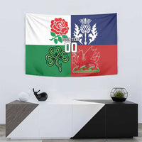 Custom British Lions Tapestry Combination of England Irish Scottish Welsh