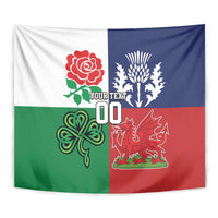 Custom British Lions Tapestry Combination of England Irish Scottish Welsh
