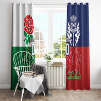 Custom British Lions Window Curtain Combination of England Irish Scottish Welsh