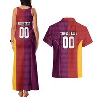 Custom British Lions Australia Queensland Couples Matching Tank Maxi Dress and Hawaiian Shirt Sporty Style