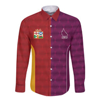 Custom British Lions Australia Queensland Long Sleeve Button Shirt Sporty Style
