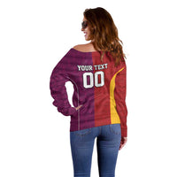 Custom British Lions Australia Queensland Off Shoulder Sweater Sporty Style