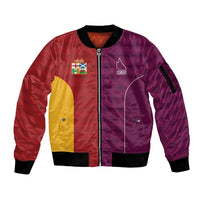 Custom British Lions Australia Queensland Sleeve Zip Bomber Jacket Sporty Style