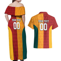 Custom British Lions Australia Wallabies Couples Matching Off Shoulder Maxi Dress and Hawaiian Shirt Sporty Style