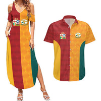 Custom British Lions Australia Wallabies Couples Matching Summer Maxi Dress and Hawaiian Shirt Sporty Style