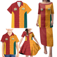 Custom British Lions Australia Wallabies Family Matching Puletasi and Hawaiian Shirt Sporty Style