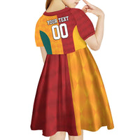 Custom British Lions Australia Wallabies Kid Short Sleeve Dress Sporty Style