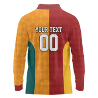 Custom British Lions Australia Wallabies Long Sleeve Polo Shirt Sporty Style