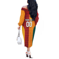 Custom British Lions Australia Wallabies Off The Shoulder Long Sleeve Dress Sporty Style