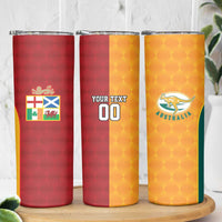 Custom British Lions Australia Wallabies Skinny Tumbler Sporty Style