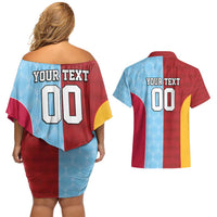 Custom British Lions Australia Waratahs Couples Matching Off Shoulder Short Dress and Hawaiian Shirt Sporty Style