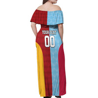 Custom British Lions Australia Waratahs Off Shoulder Maxi Dress Sporty Style